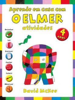 Sale Nuvem De Letras Aprende em Casa com o Elmer de David McKee - Atividades para 4 Anos
