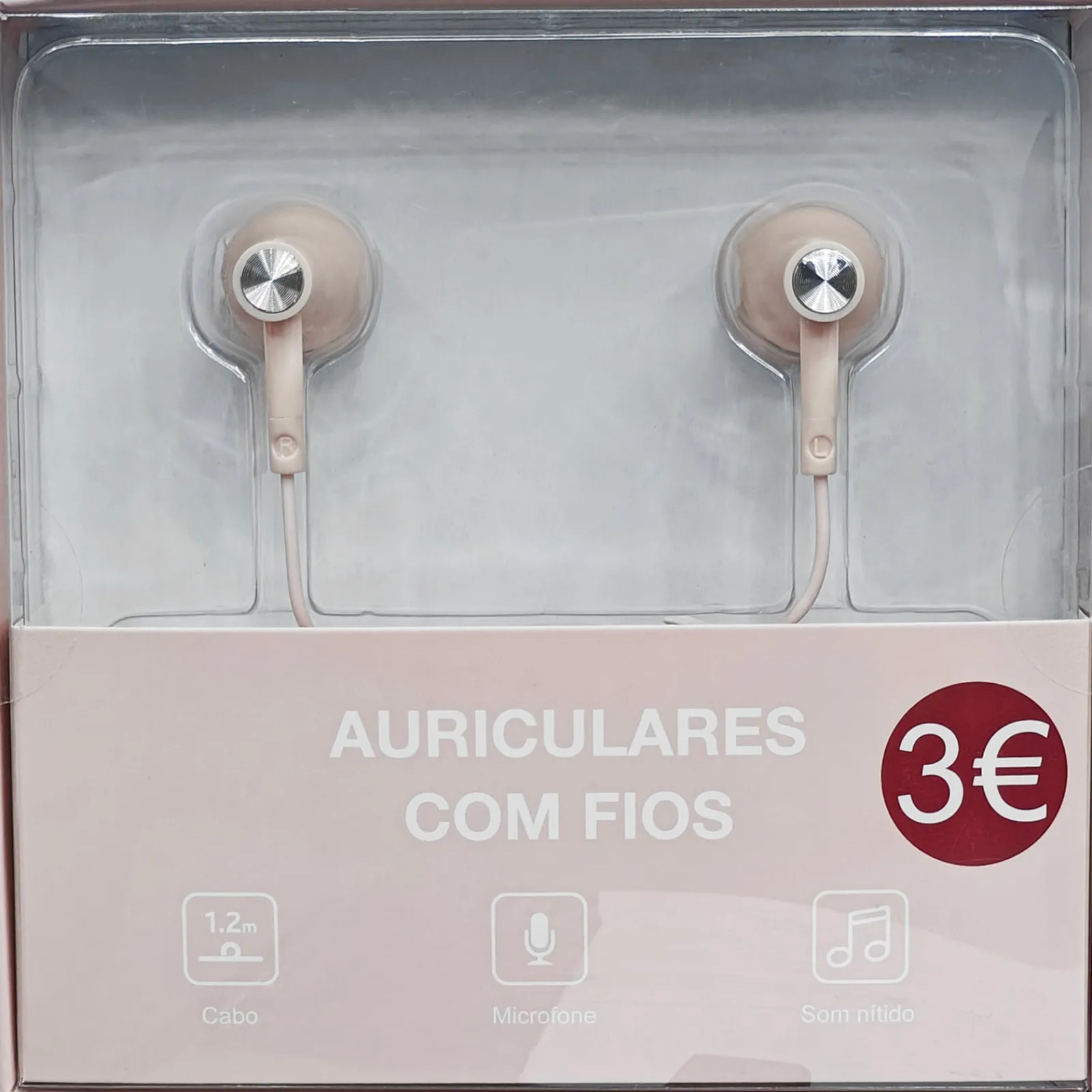 Onetop Auriculares com Fios Rosa Fusion