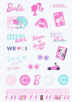 Caderno Inteligente Autocolantes Folha A5 Barbie