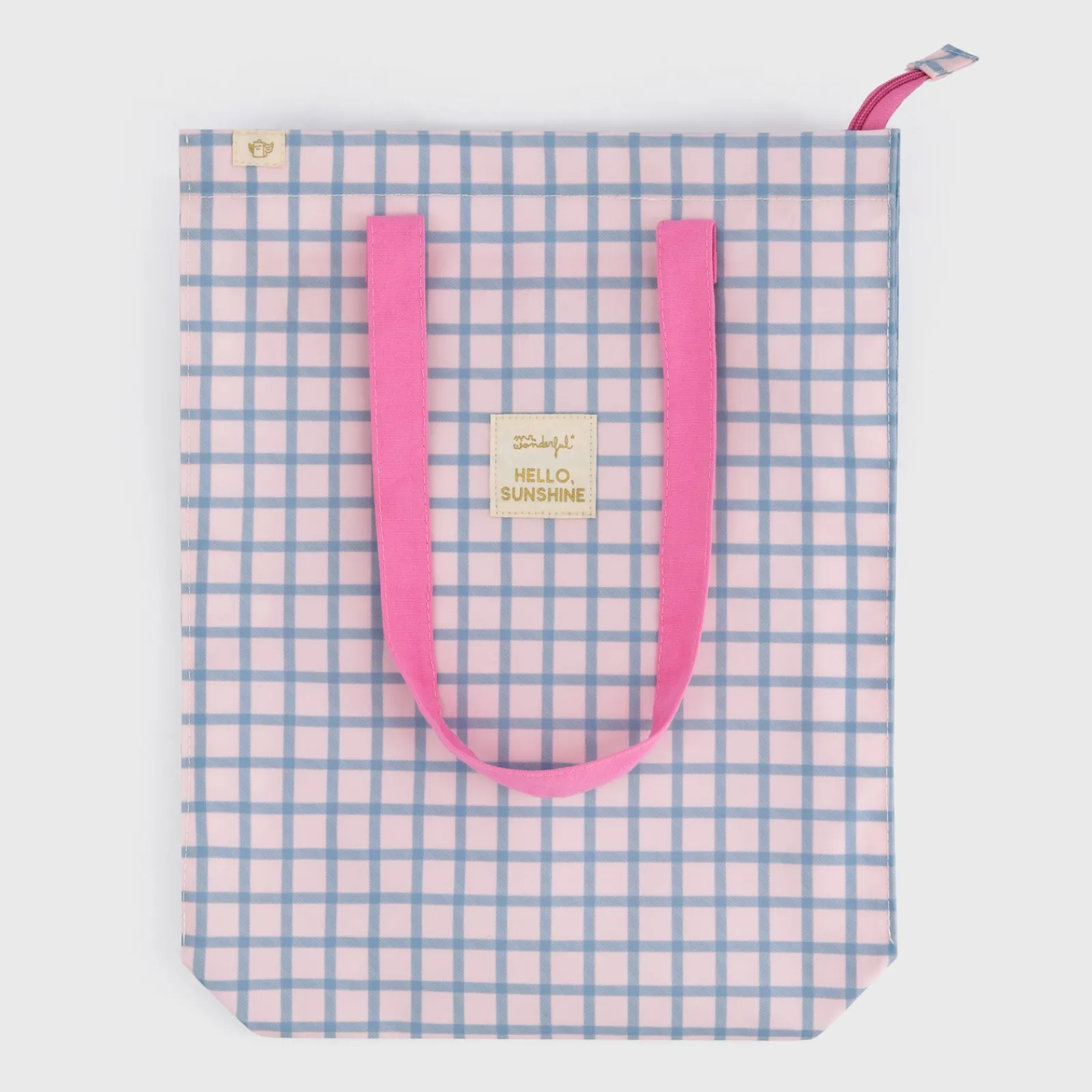 Sale Mr. Wonderful Bolsa Quadrados Azul Rosa - Hello Sunshine