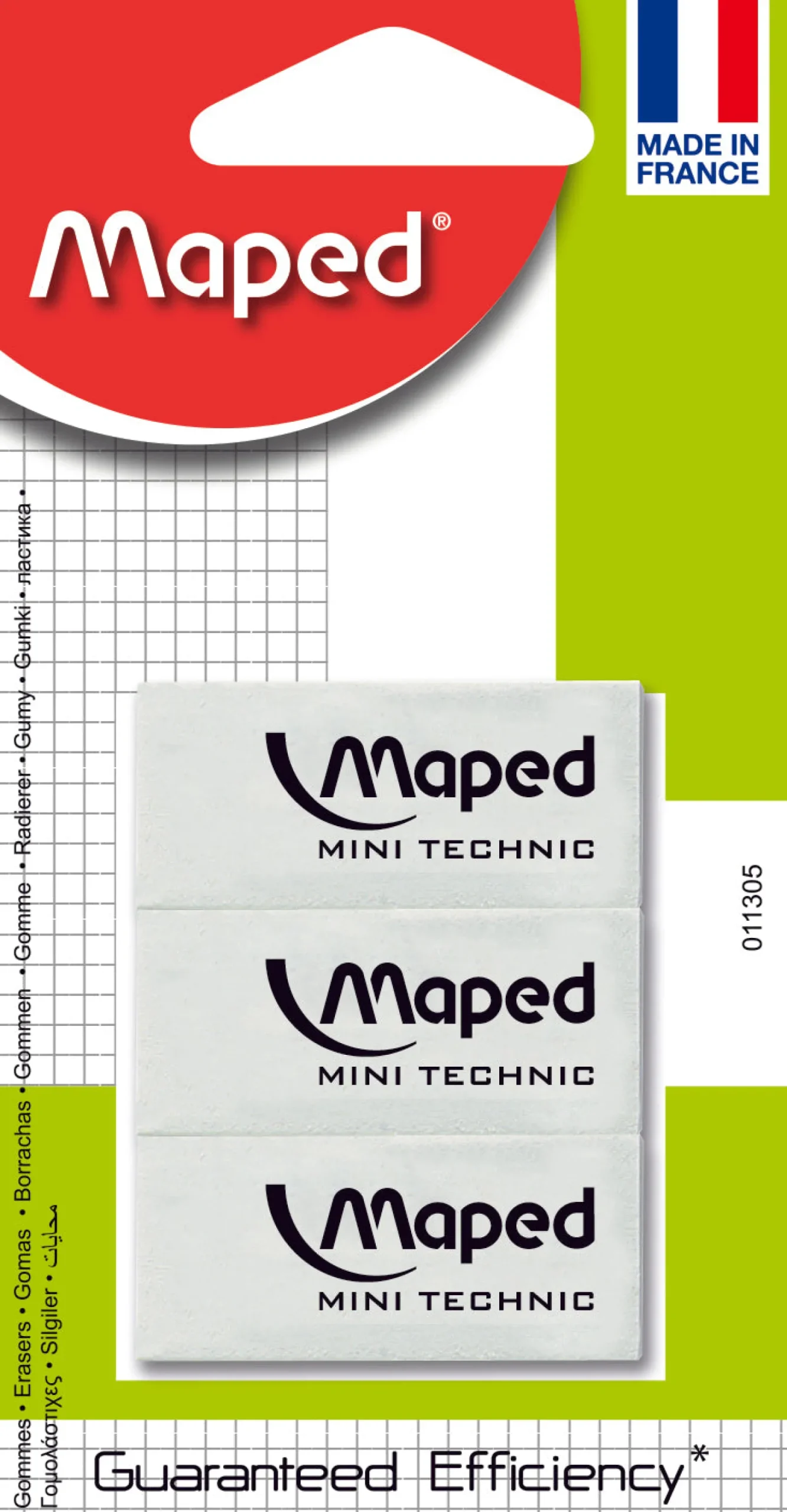 Discount Maped Borracha Mini Technic 3 unidades