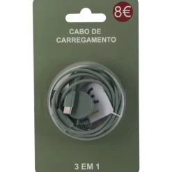 Onetop Cabo De Carregamento 3 Em 1 Verde Fusion