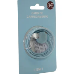 New Onetop Cabo De Carregamento 3 Em 1 Aqua Sky