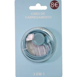 New Onetop Cabo De Carregamento 3 Em 1 Aqua Sky