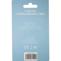 New Onetop Cabo De Carregamento 3 Em 1 Aqua Sky