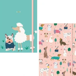 Outlet Do Art Caderno A5 com Elástico Sortido - Puppies