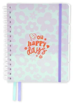 Sima Caderno A5 Espiral - 4 Em 1 Happy Days