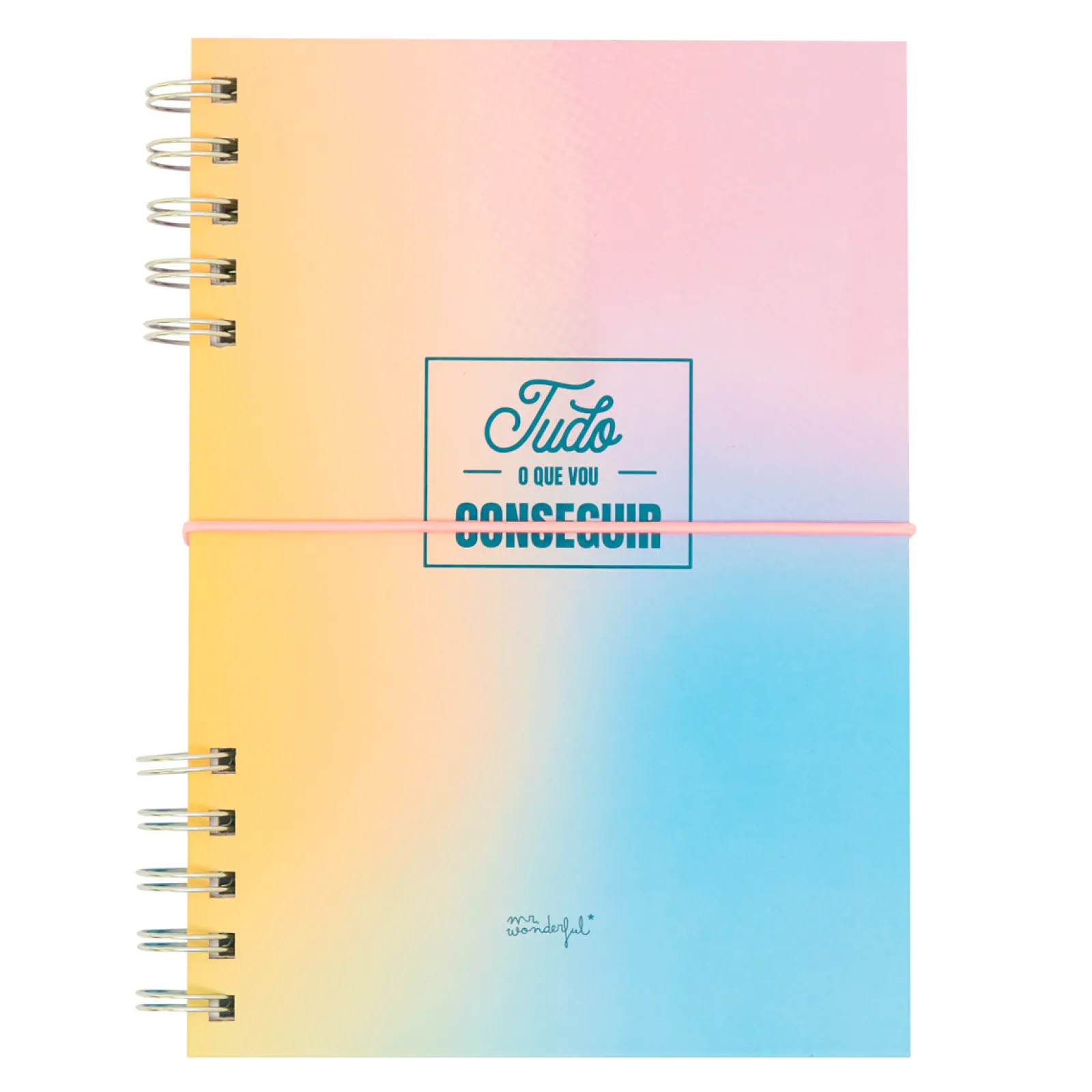 Mr. Wonderful Caderno A5 Rosa - Tudo O Que Vou Conseguir