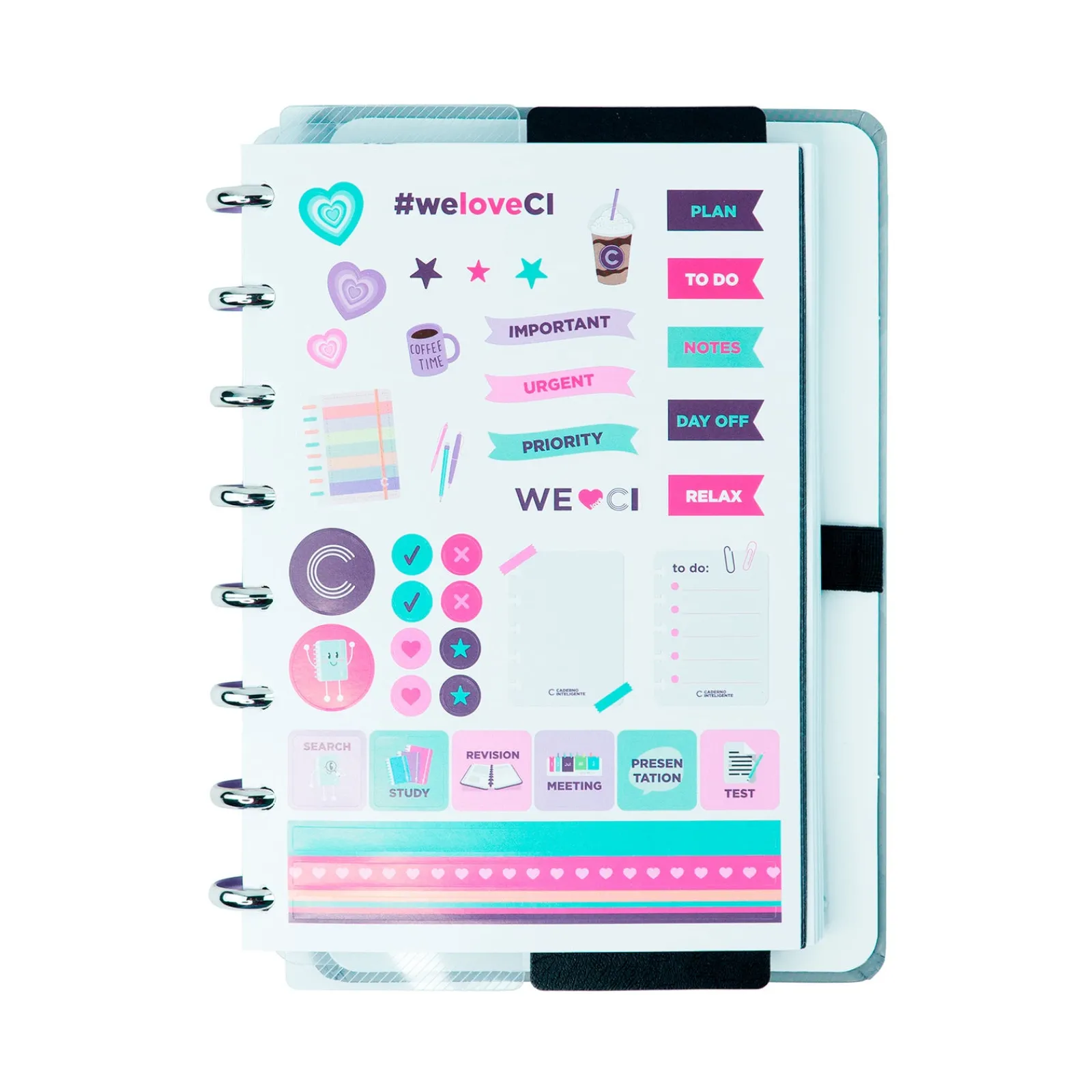 Caderno Inteligente A5 Cinza Love