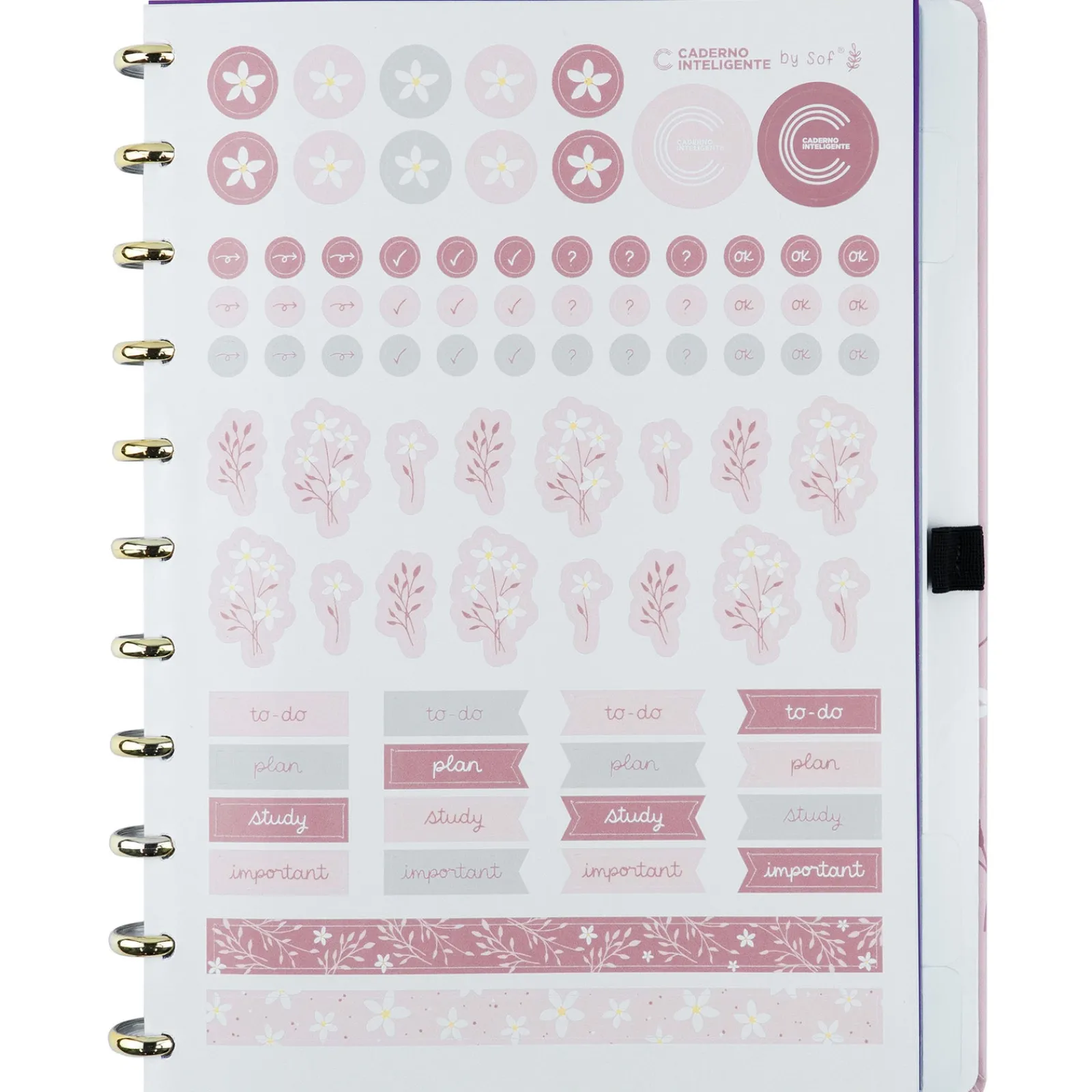 Caderno Inteligente A4 Pink Blossom By Sof