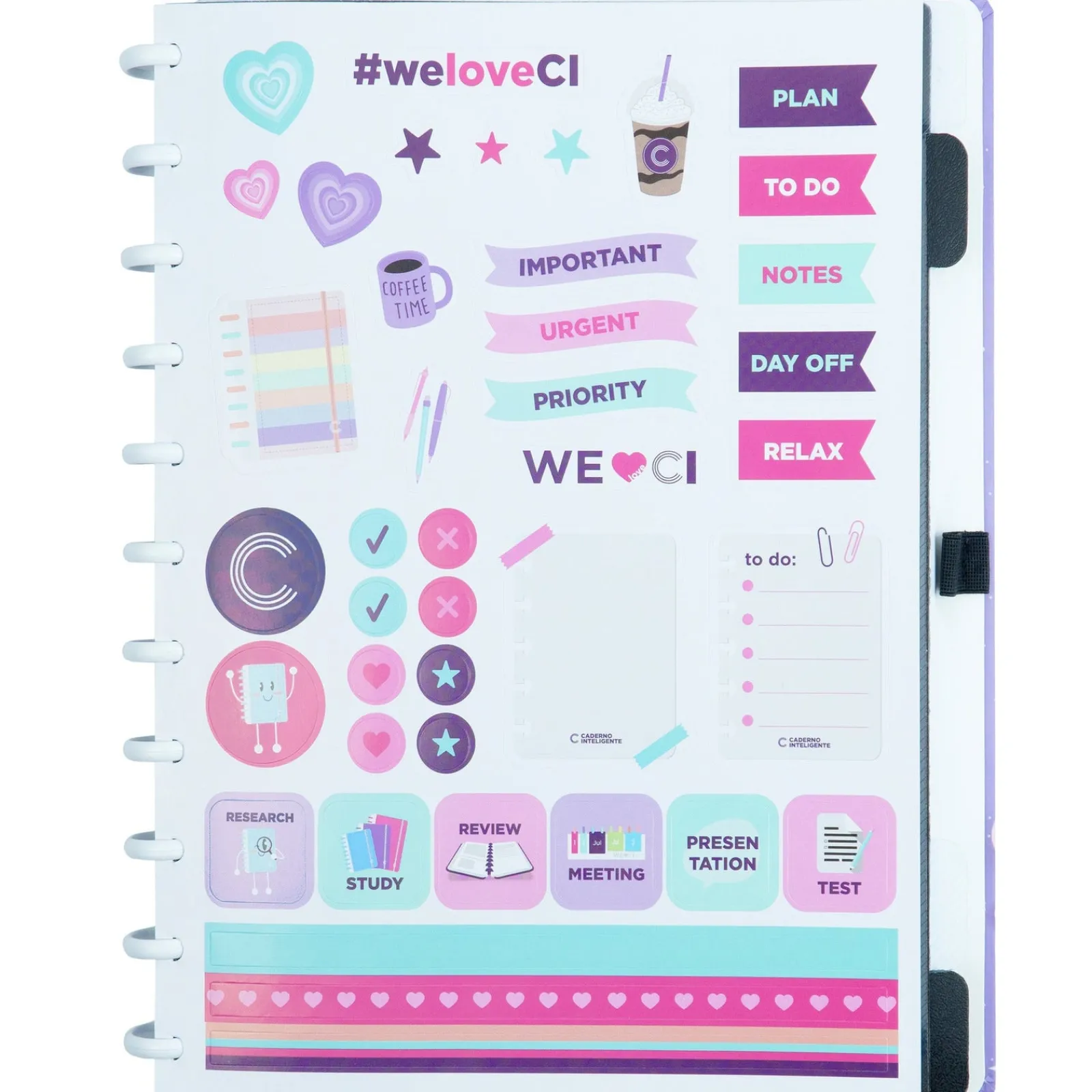 Hot Caderno Inteligente A4 Purple Galaxy Gocase