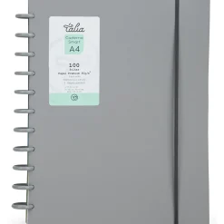 Talia Caderno Smart A4 com Elástico 100 Folhas Cinzento
