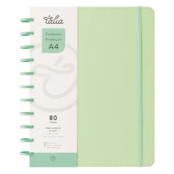 Talia Caderno Smart com Elástico Espiral A4 Pautado Verde