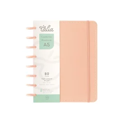 Talia Caderno Smart com Elástico Espiral A5 Pautado Rosa