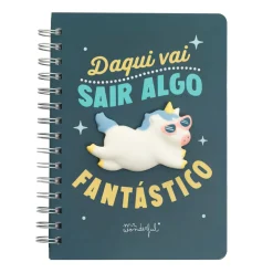 Mr. Wonderful Caderno Unicórnio Daqui Vai Sair Algo
