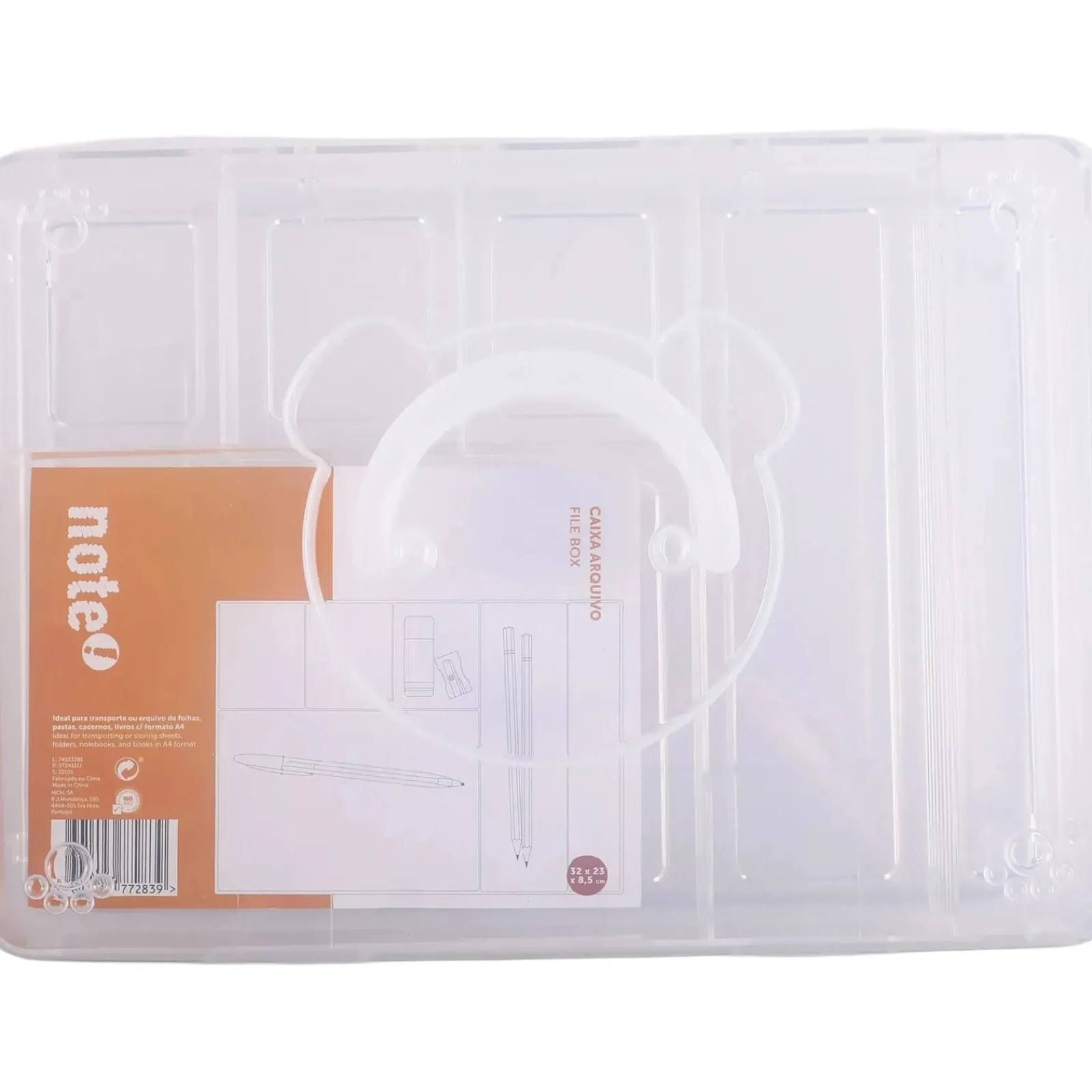 New Note! Caixa Arquivo Plástico 32,5x23x9,3cm