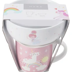 Hot Kasa Caneca + Taça Unicórnio Rosa