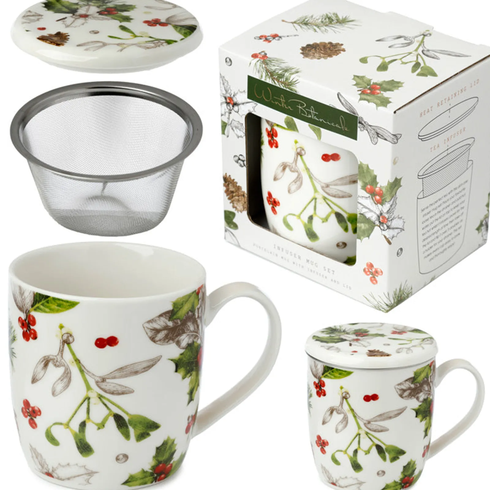 Best Puckator Caneca Com Infusor - Inverno Botânico