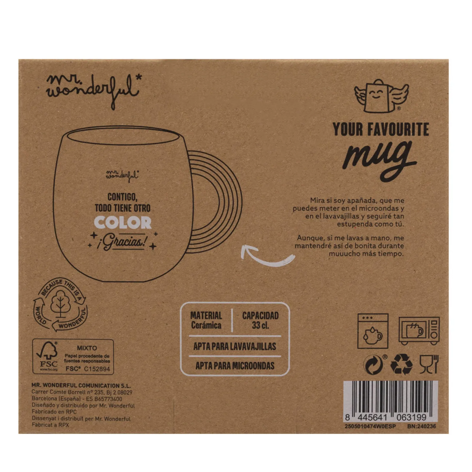 Mr. Wonderful Caneca 3D Arco-Íris - Cor Diferente