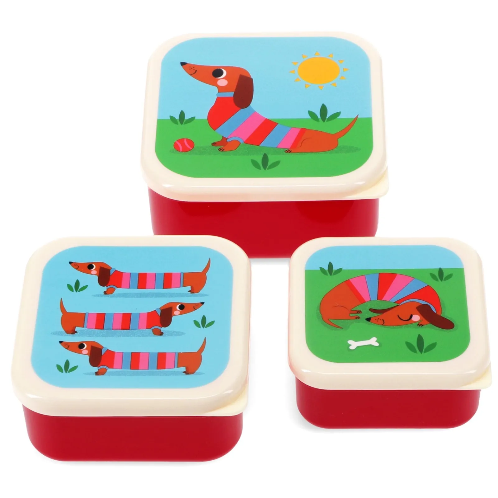 Rex Conjunto 3 Caixa Lanche - Sausage Dog