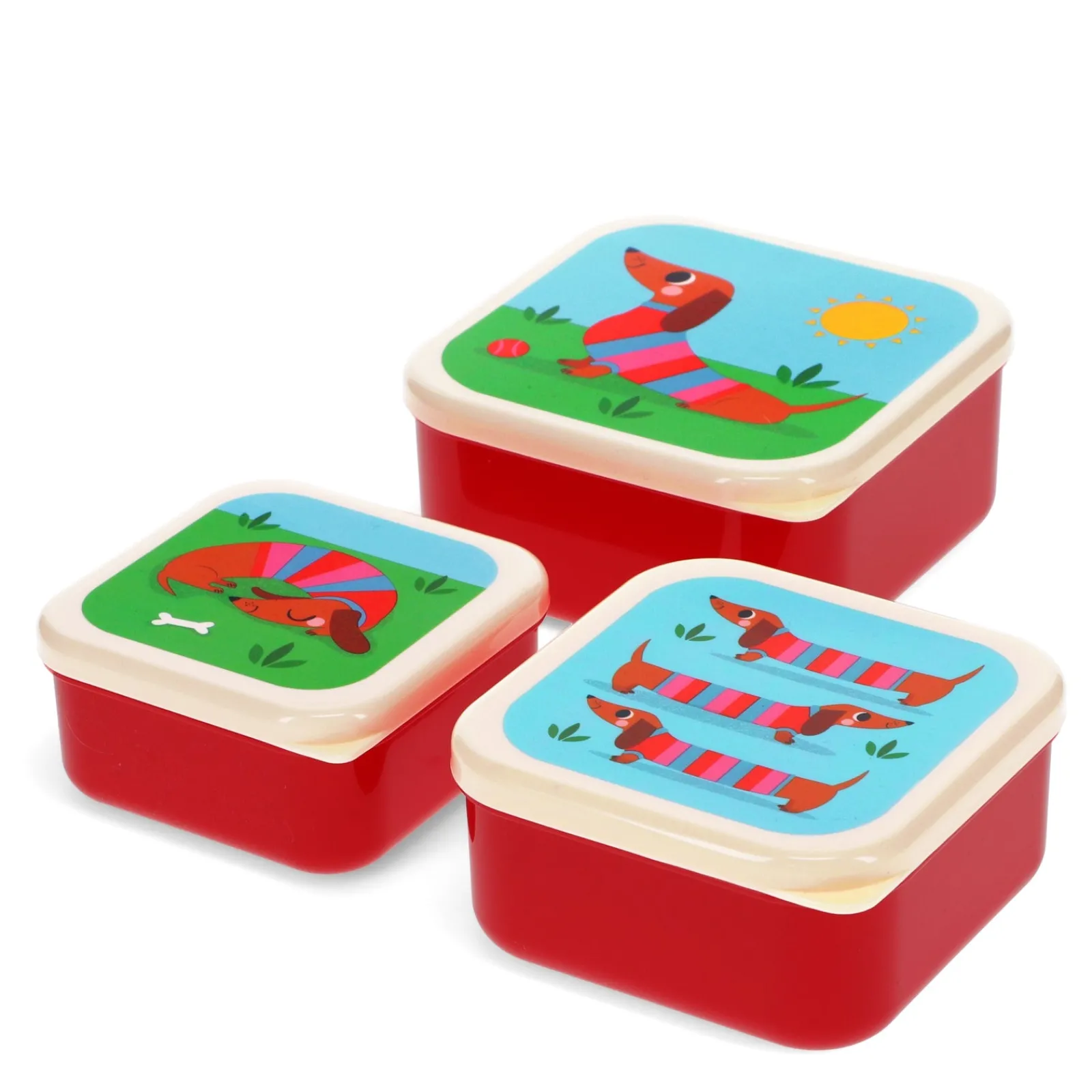 Rex Conjunto 3 Caixa Lanche - Sausage Dog