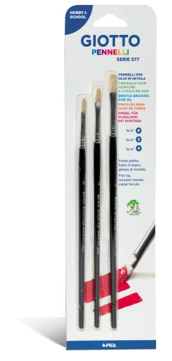 Clearance Fila Conjunto 3 Pincéis para Óleo nº 0/2/4