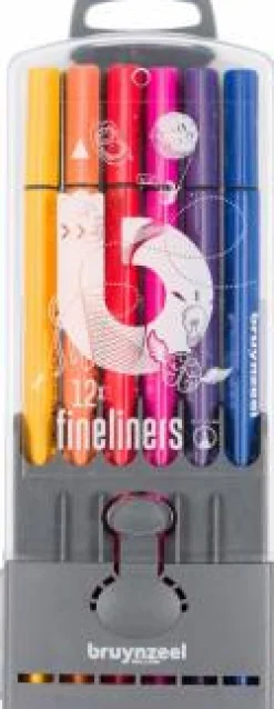 Discount Bruynzeel Conjunto de 12 Marcadores de Ponta-Fina 0.4mm