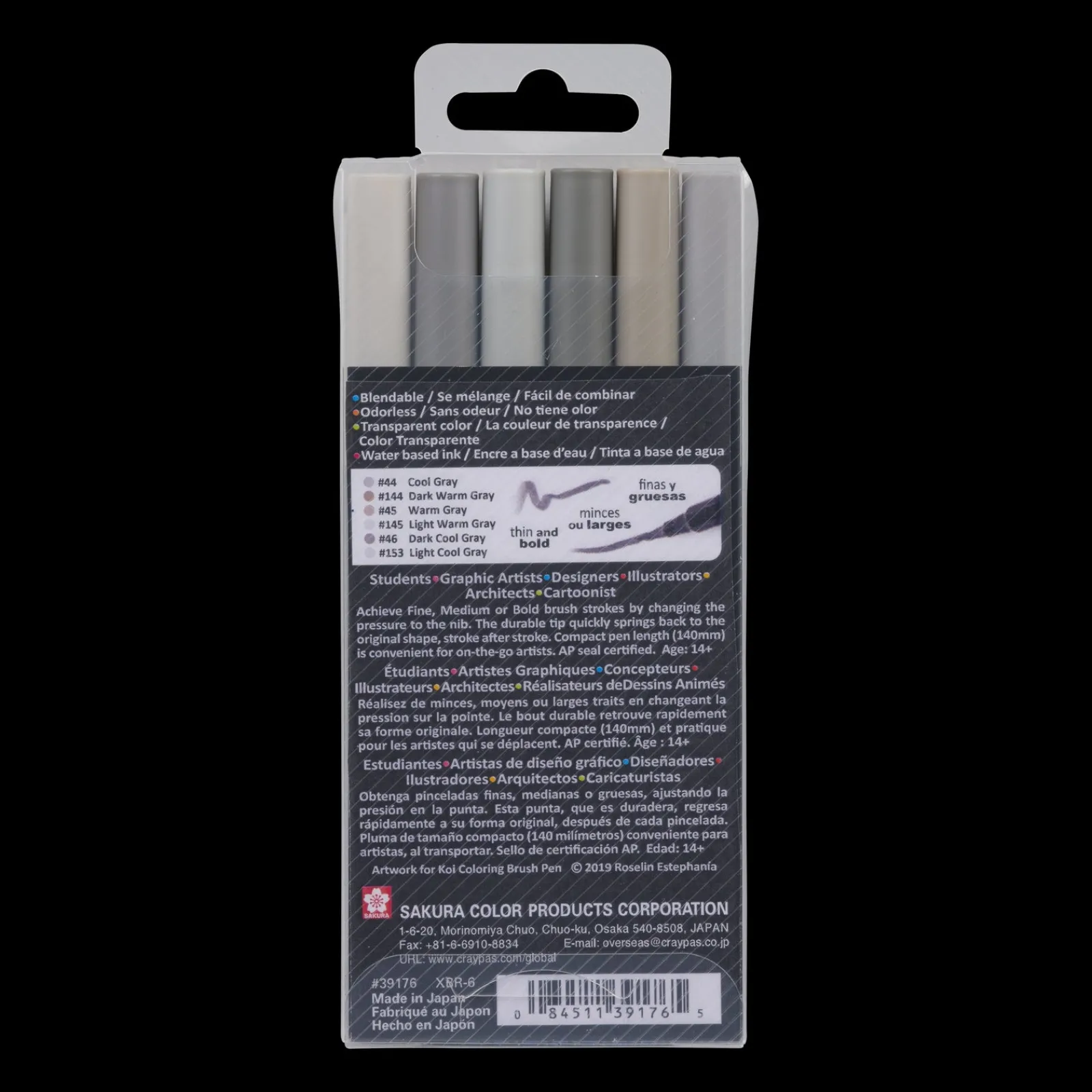 Online Sakura Conjunto de 6 Marcadores Koi Coloring Brush