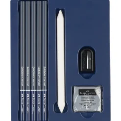 Sale Faber Castell Conjunto Esboço Carvão Esfuminho + 5 Lápis + Afia + Borracha