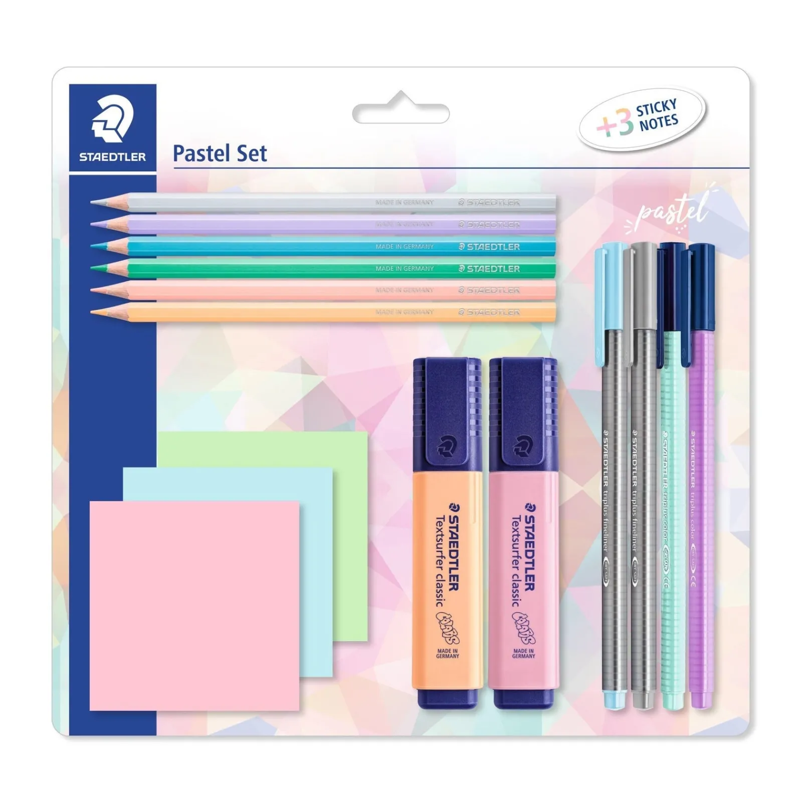 Staedtler Conjunto Escrita Pastel e Bloco de Notas