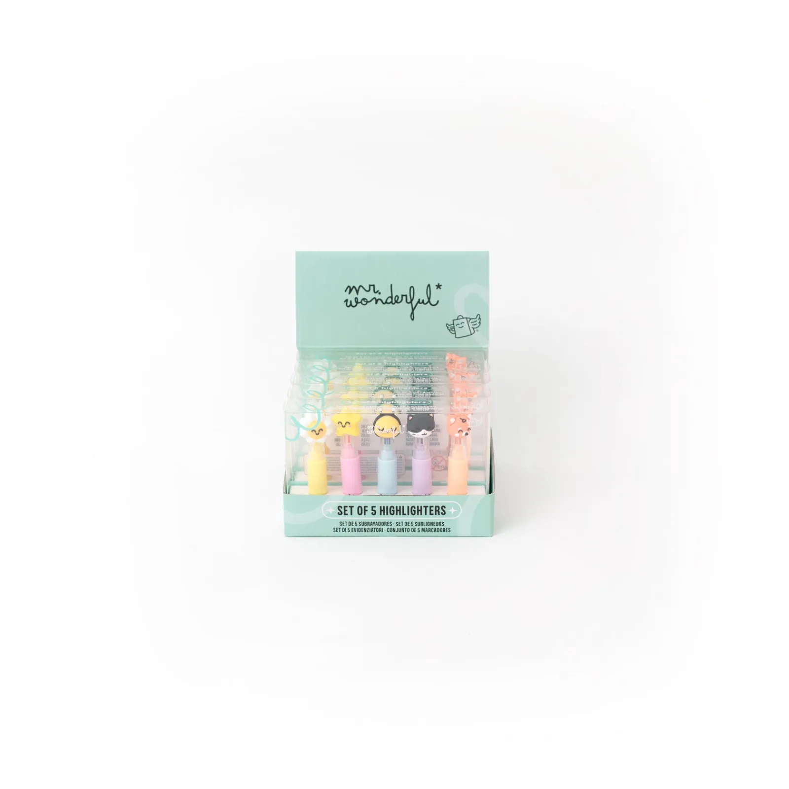 Mr Wonderfull Conjunto Estojo + 5 Sublinhadores - Colour