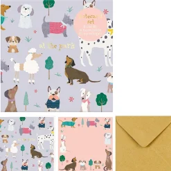 Online Do Art Conjunto Postais + Cartões + Envelopes - Puppies