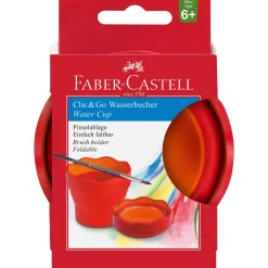 Faber Castell Copo Lava Pincéis Vermelho