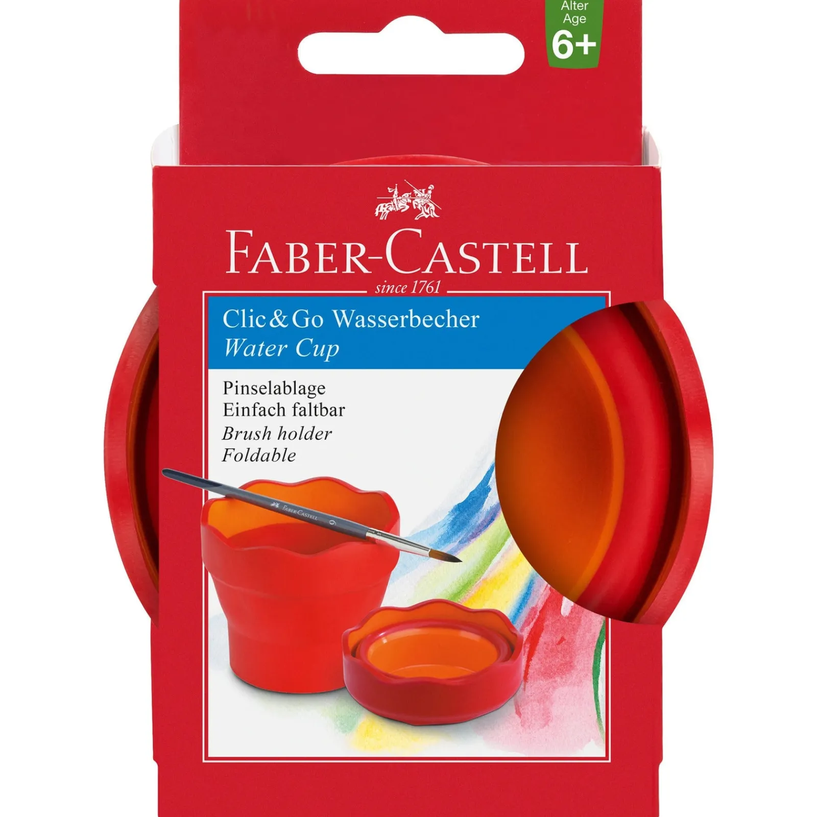 Faber Castell Copo Lava Pincéis Vermelho
