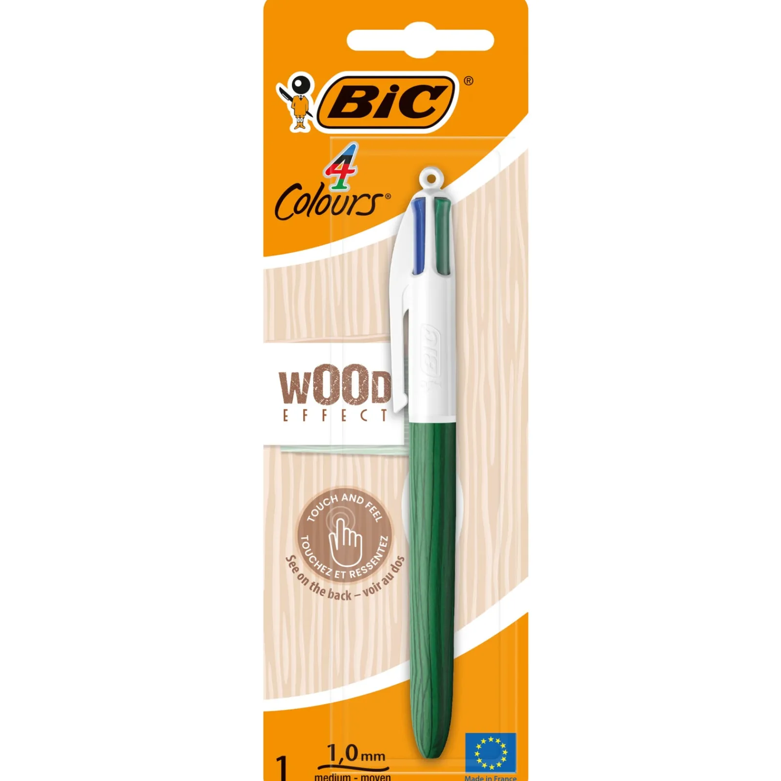 Bic Esferográfica com 4 Cores Wood