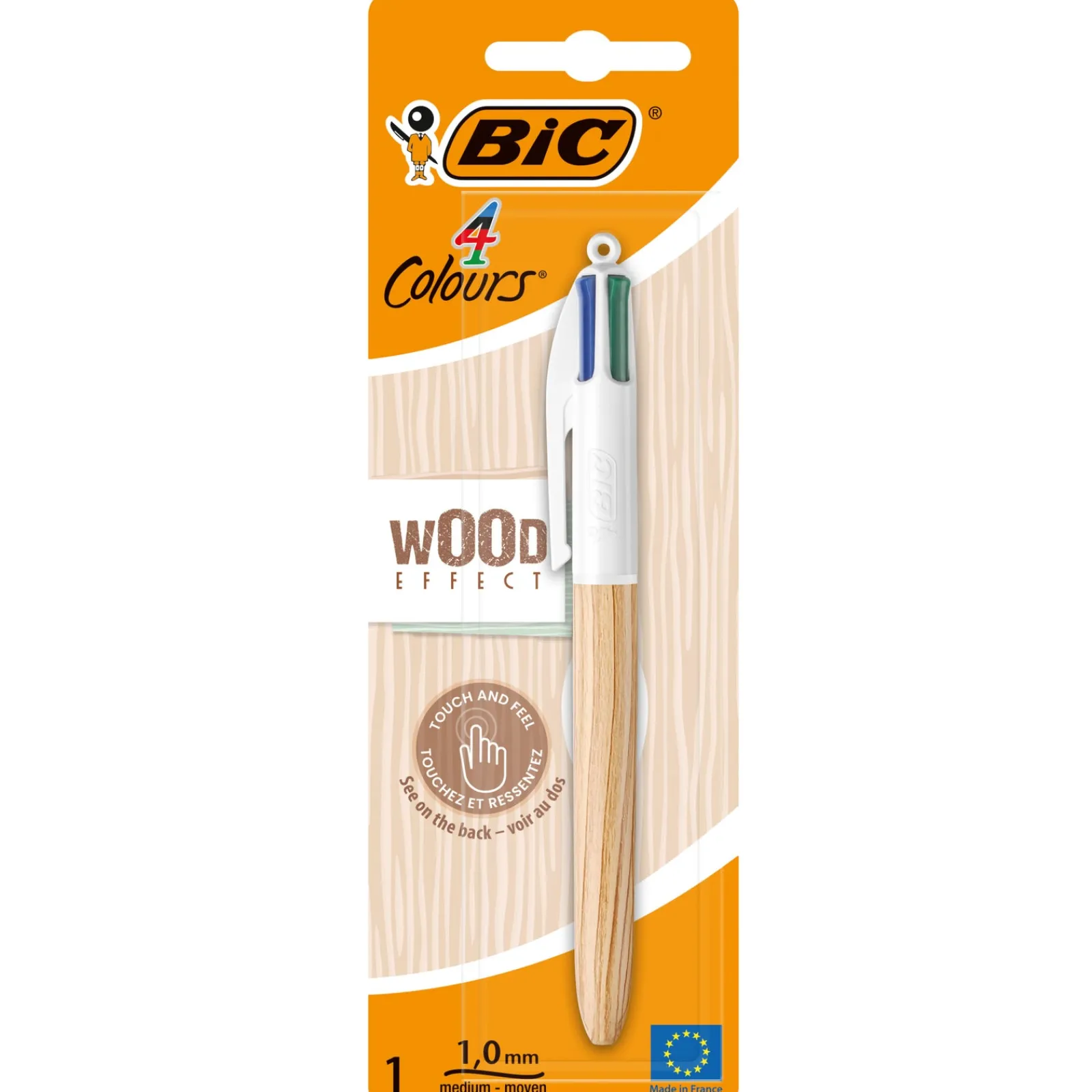 Bic Esferográfica com 4 Cores Wood