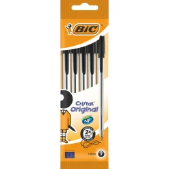 Bic Esferográfica Cristal Medium 5 Unidades Pretas