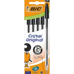 Bic Esferográfica Cristal Medium 5 Unidades Pretas