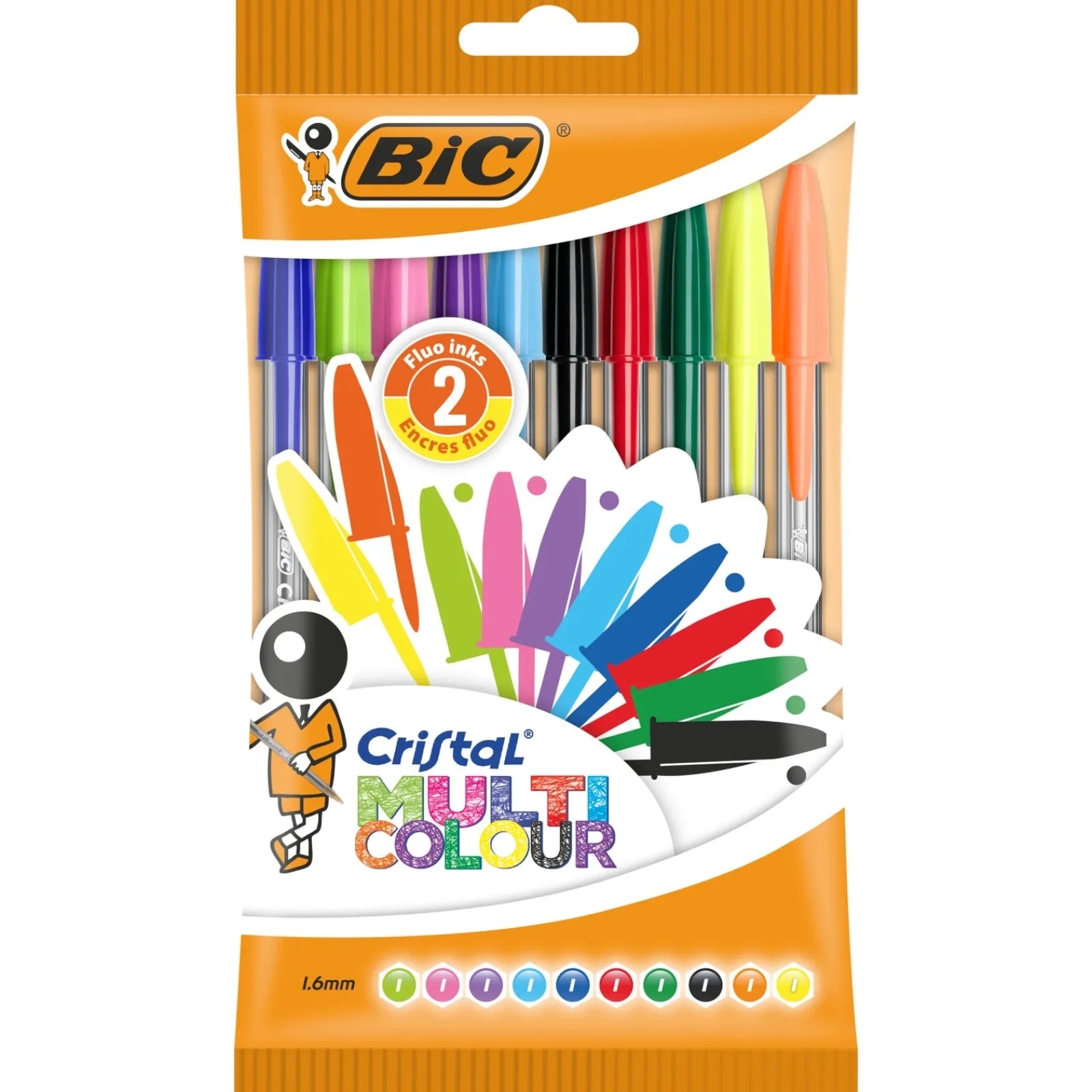 Bic Esferográfica Cristal Multicolor 10 unidades