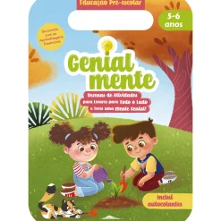 Booksmile Genialmente Educação Pré-escolar 5-6 Anos - Dezenas de Atividades para Levares para Todo o Lado e Teres uma Mente Genial!
