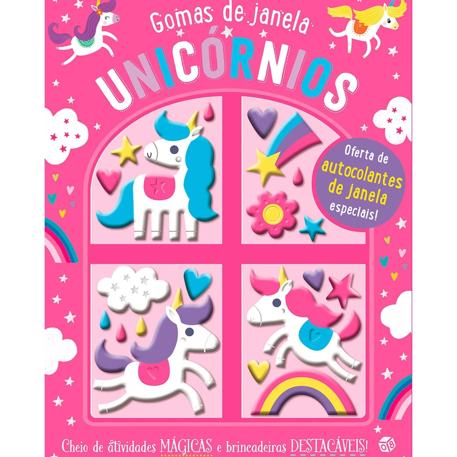 Zero A Oito Gomas de Janela - Unicórnios Livro de Atividades com Oferta de Autocolantes