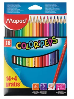 Maped Lápis Cor 14 Unidades + 4 Unidades Gratis
