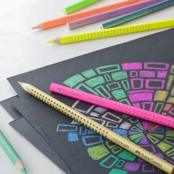 Faber Castell Lápis Cor Grip Pastel/Neon/Metal 12 unidades