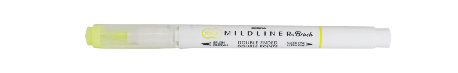 Clearance Zebra Marcador 2 Pontas Fluorescente + Brush Pen Amarelo