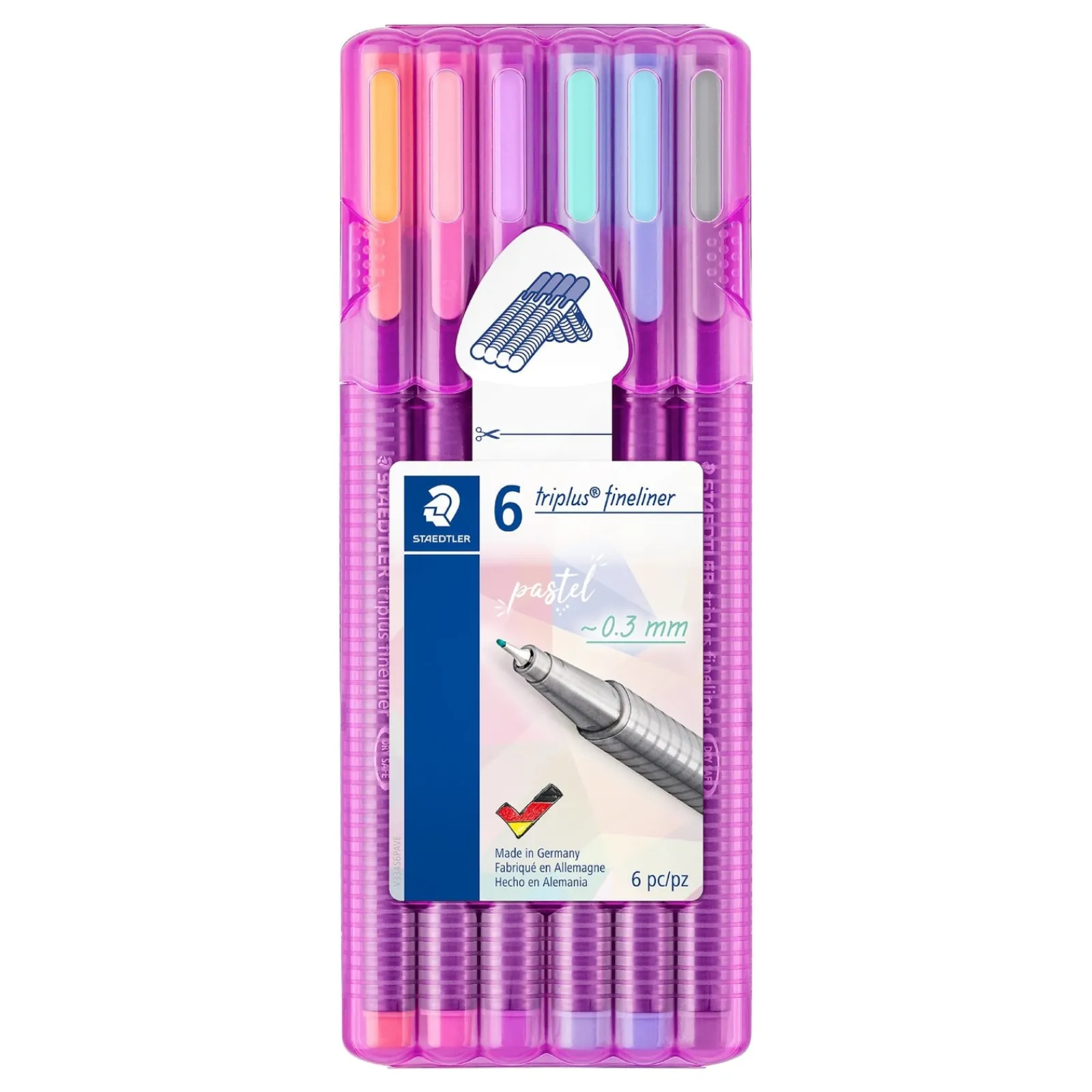 Staedtler Marcador Escrita Triplus Fineline Pastel 6 Unidades