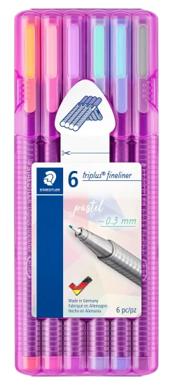Staedtler Marcador Escrita Triplus Fineline Pastel 6 Unidades