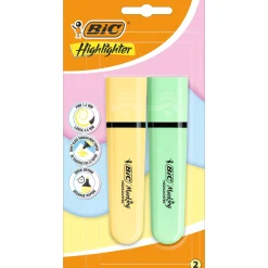 Bic Marcador Fluor Flat Sortido Pastel 2 Unidades