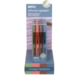 Sale Apli Marcador Fluor Retrátil Vintage 4Un