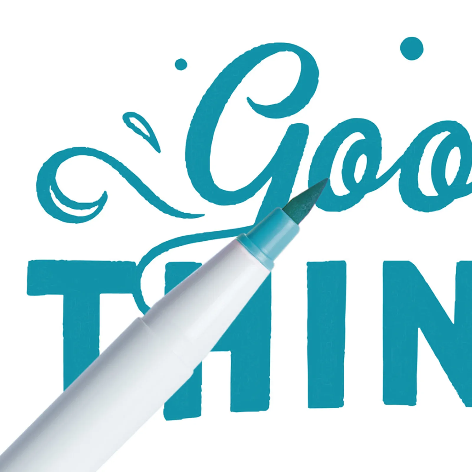 Clearance Newpen Marcador Ginza Pro Brush Pen Blue Ice