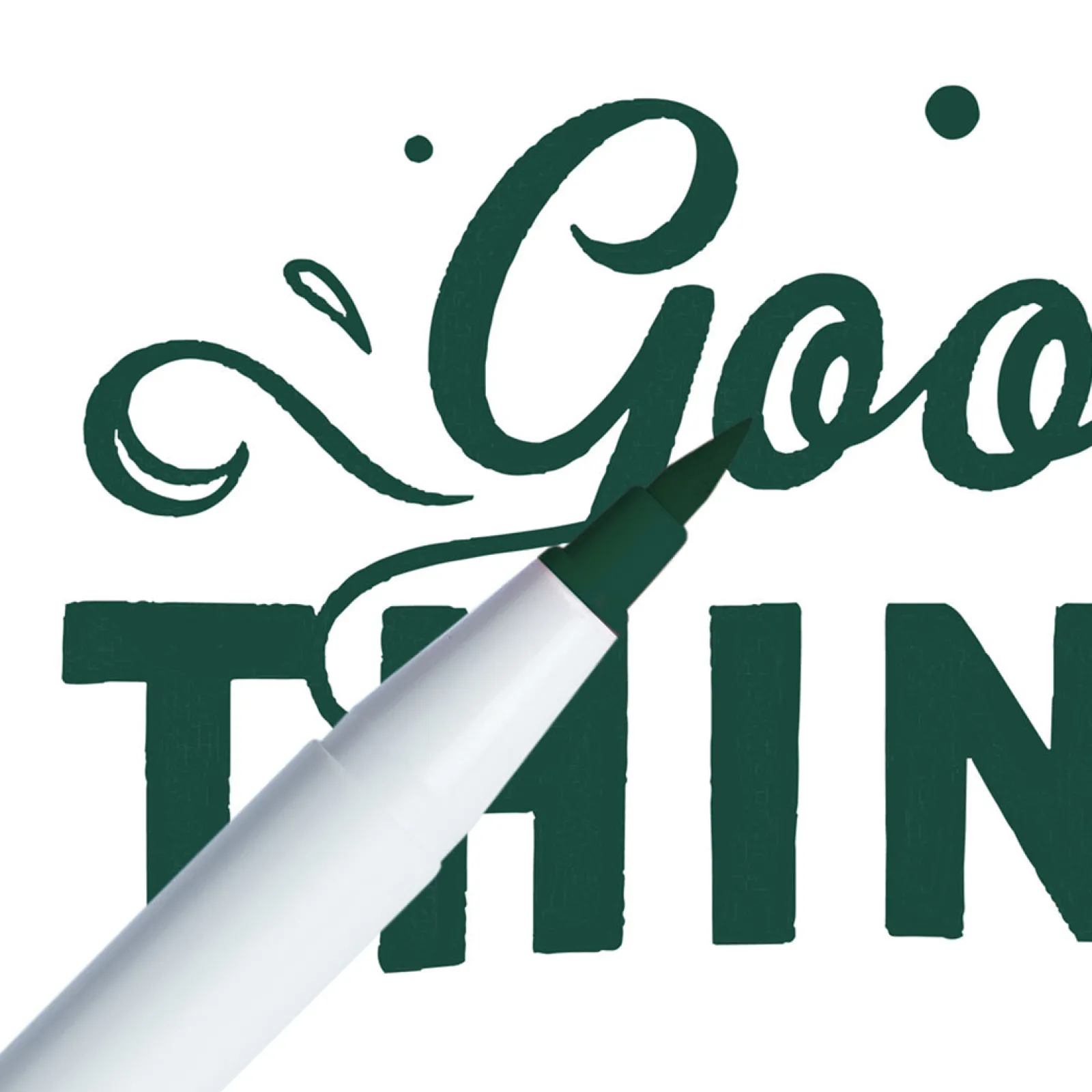 Discount Newpen Marcador Ginza Pro Brush Pen Verde Escuro